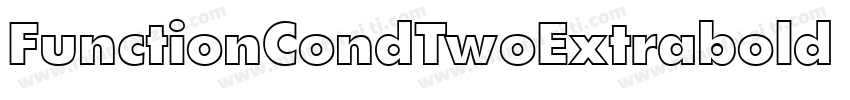 FunctionCondTwoExtrabold Regular字体转换